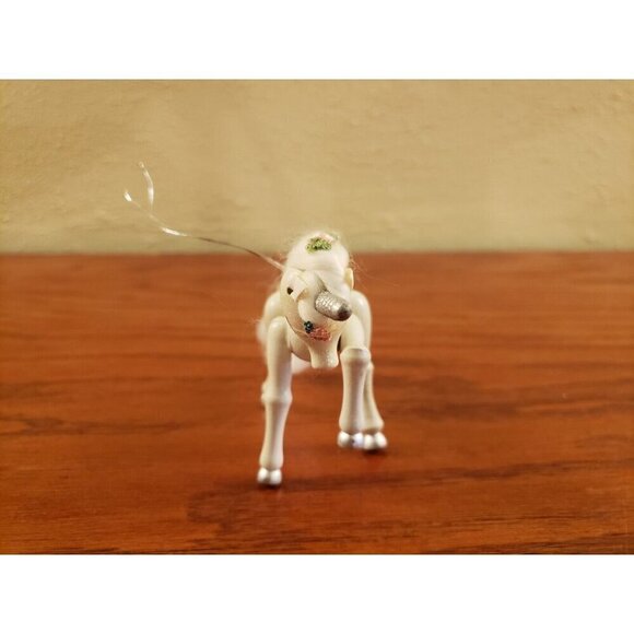 Unicorn Ornament Christmas S Adler Wooden 1983 Sticker Vintage - Picture 4 of 7